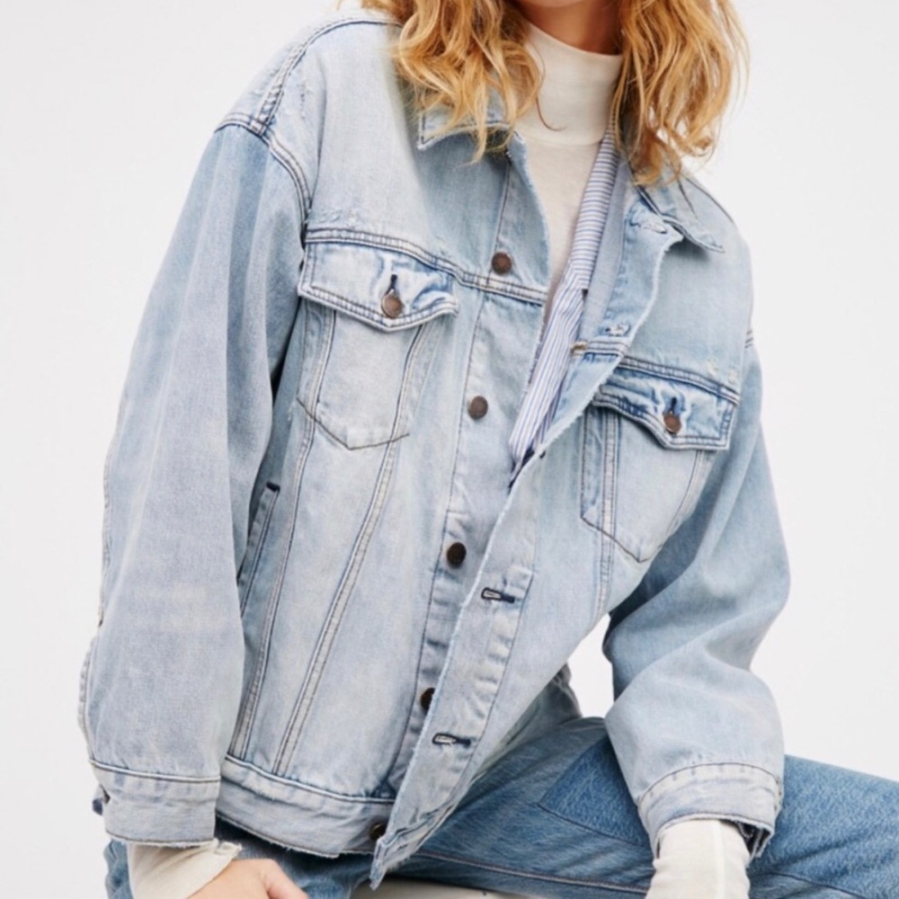 Free People Denim Trucker Jacket